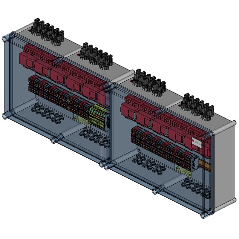 Stringbox 12MPPT, SPD type 1+2, 24 IU OB