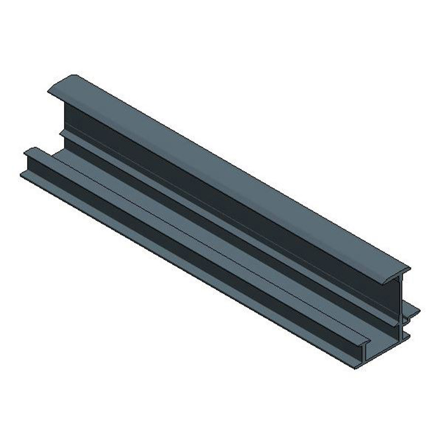 Valk Solar Systems Alu inleg profiel tussen H35 L6650 zwart