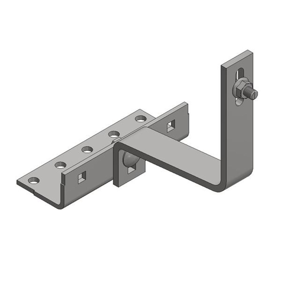 Rvs Strongline dakhaak - 3x adjustable + hamerkopbout + moer