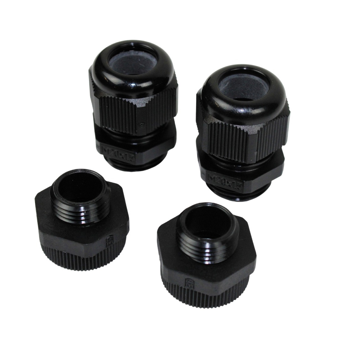 PVTube AC wartelset M20 zwart. Incl. 2x afdichtingsdop