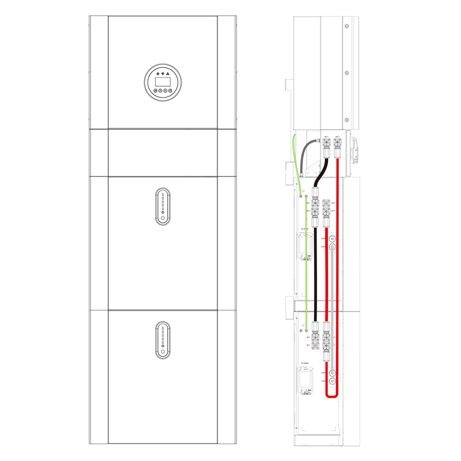 Kstar BluE Single phase Cable Kit for 2 battery pack