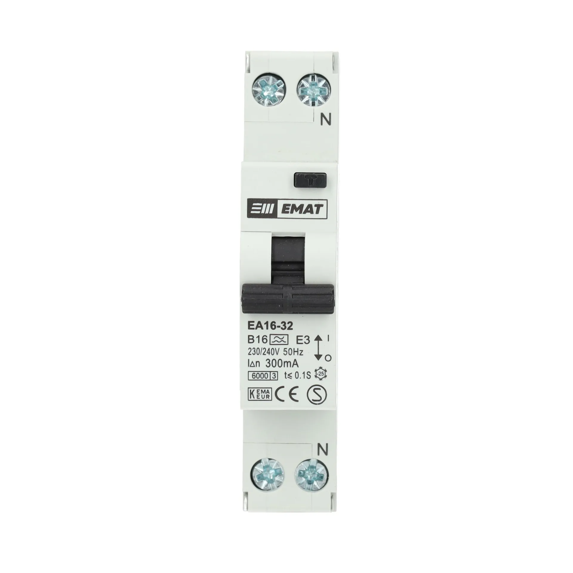 EMAT aardlekautomaat B16 300mA 1-fase (1P+N) 6kA