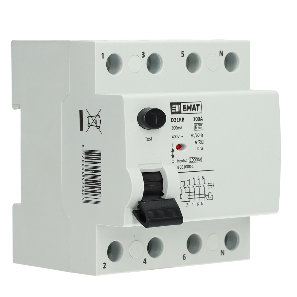 EMAT aardlekschakelaar 4-polig 100A 300mA type A