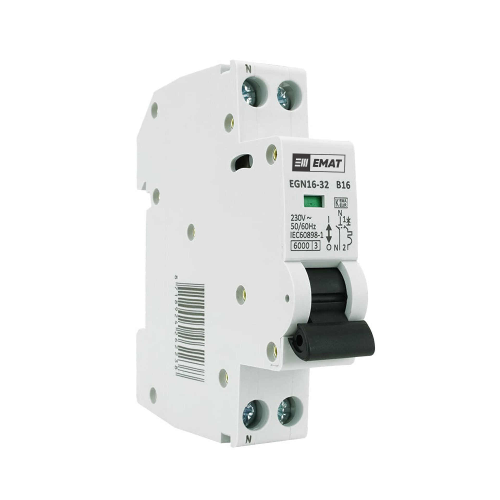 EMAT installatieautomaat B16 1-fase (1P+N) 6kA