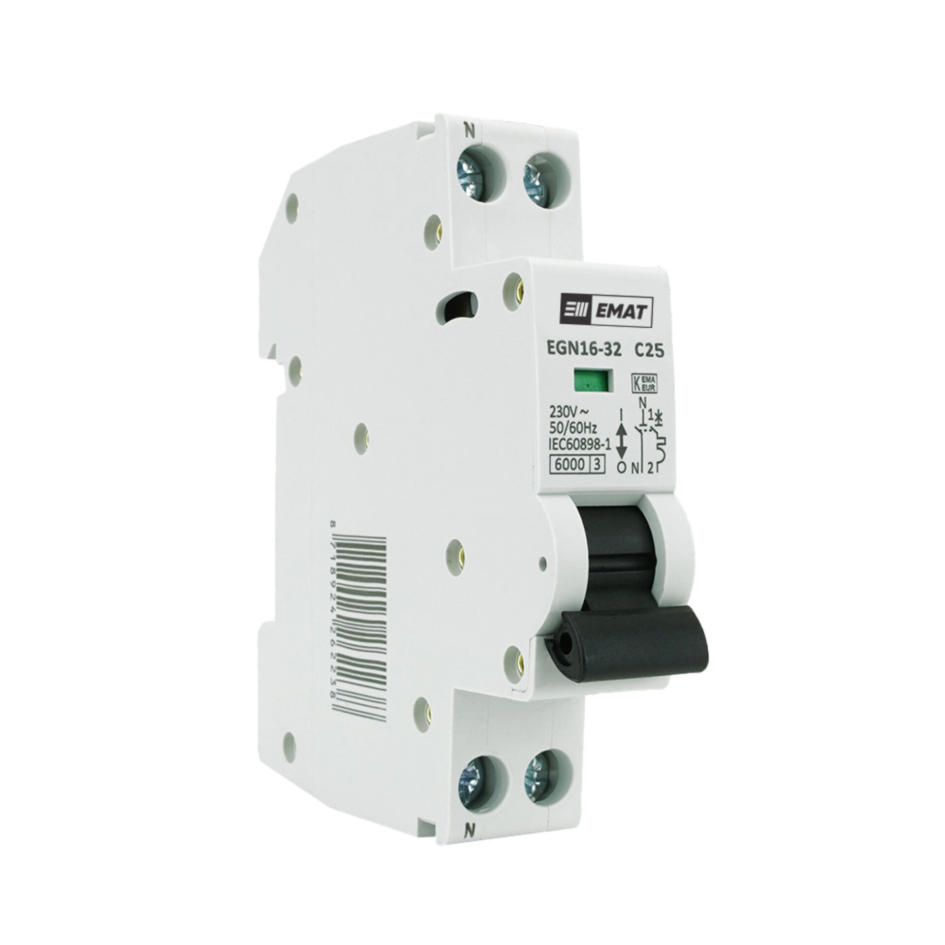 EMAT installatieautomaat C25 1-fase (1P+N) 6kA