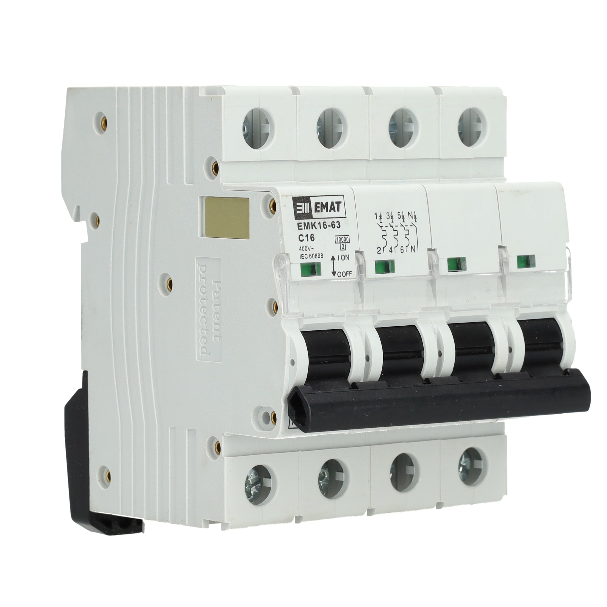 EMAT installatieautomaat C16 3-fase (3P+N) 10kA