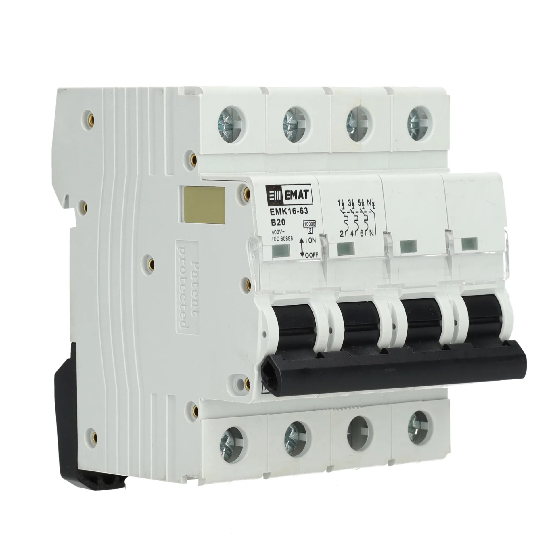 EMAT installatieautomaat B20 3-fase (3P+N) 10kA