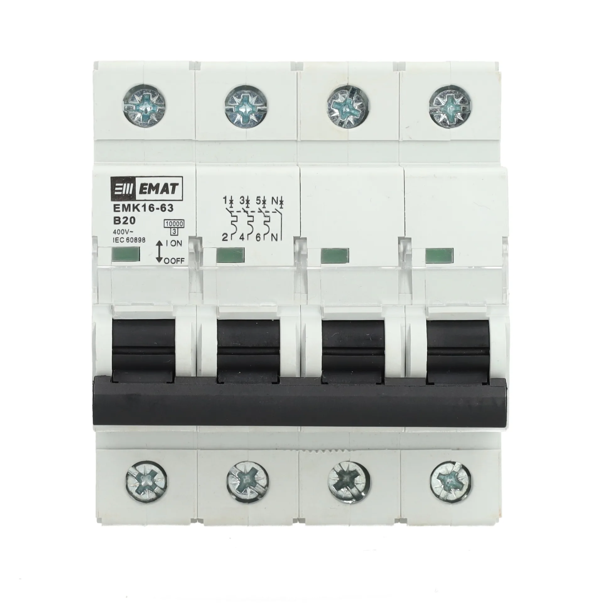 EMAT installatieautomaat B20 3-fase (3P+N) 10kA