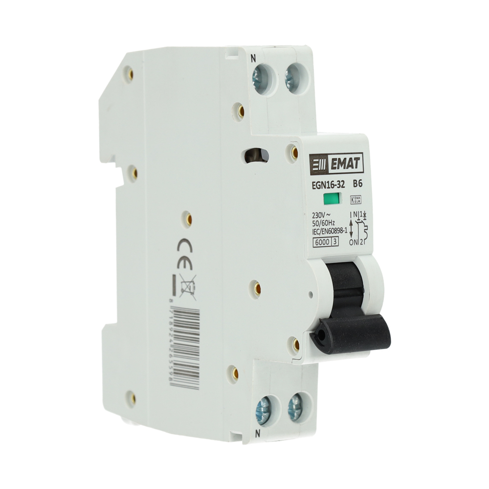 EMAT installatieautomaat B6 1-fase (1P+N) 6kA
