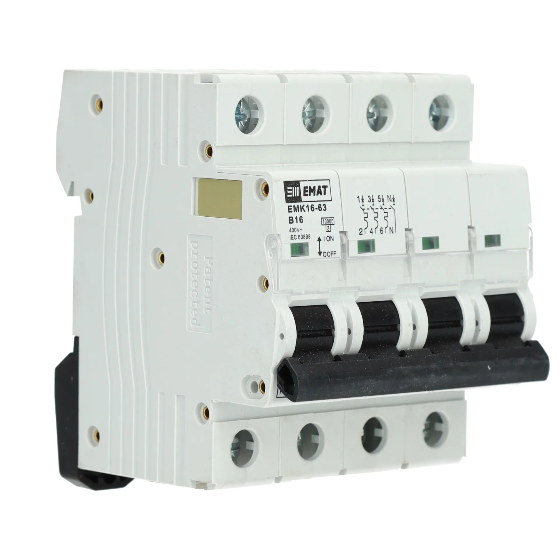 EMAT installatieautomaat B16 3-fase (3P+N) 10kA