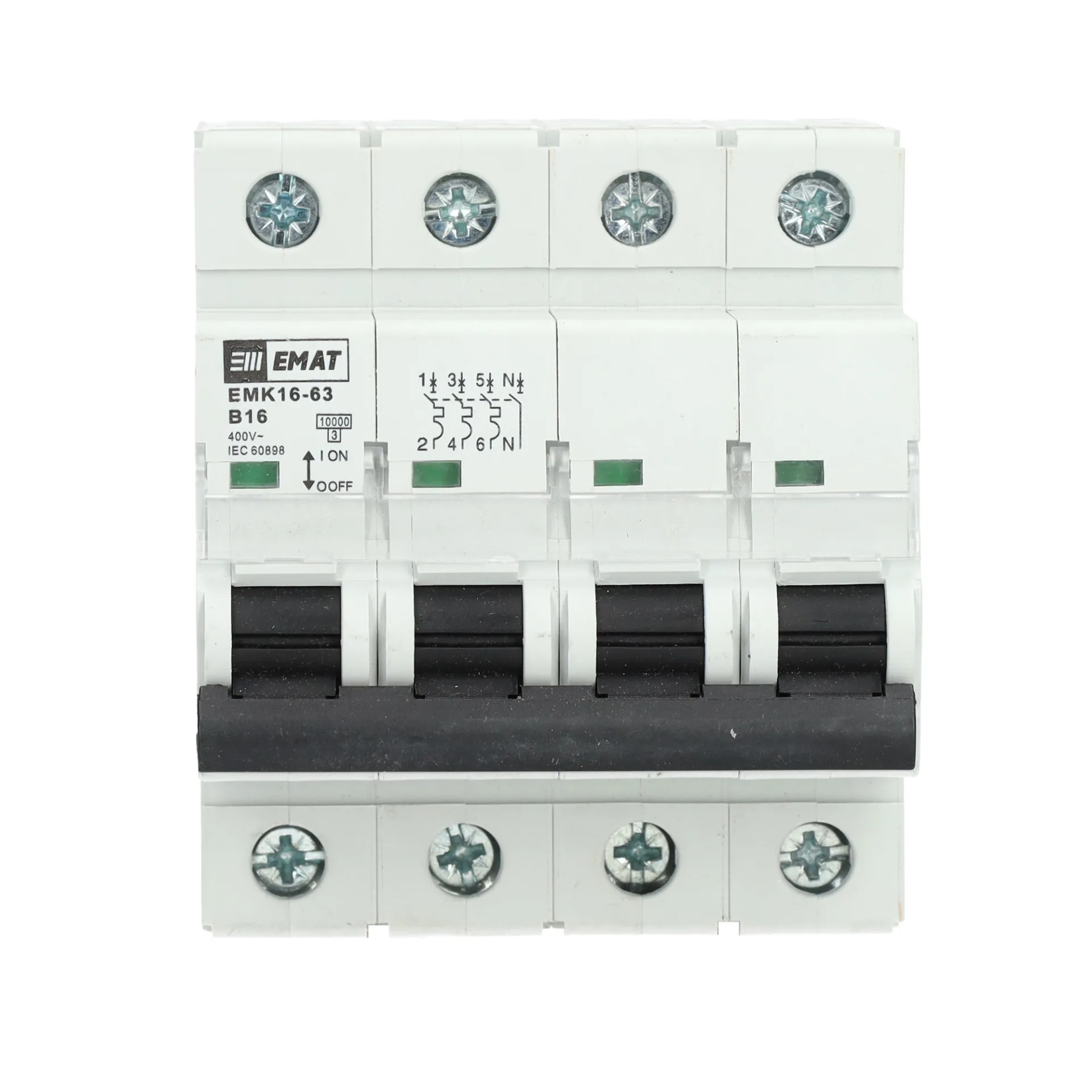 EMAT installatieautomaat B16 3-fase (3P+N) 10kA