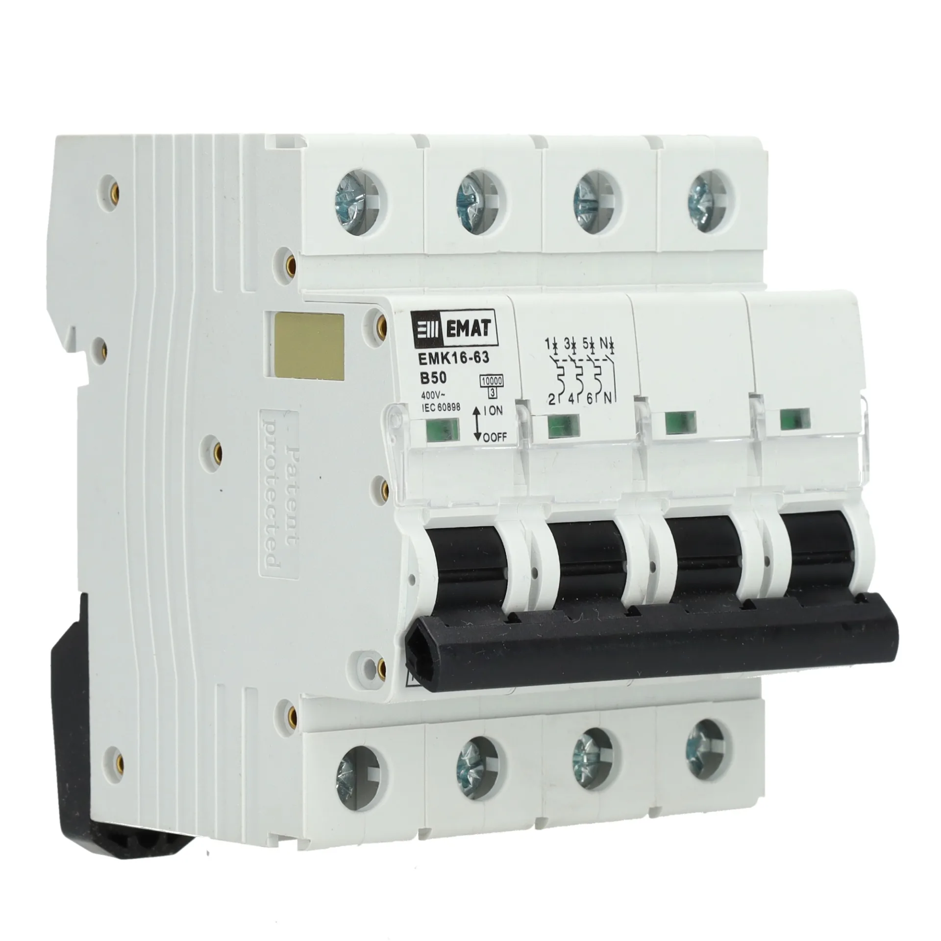 EMAT krachtgroep 3-polig+nul 50A B-kar