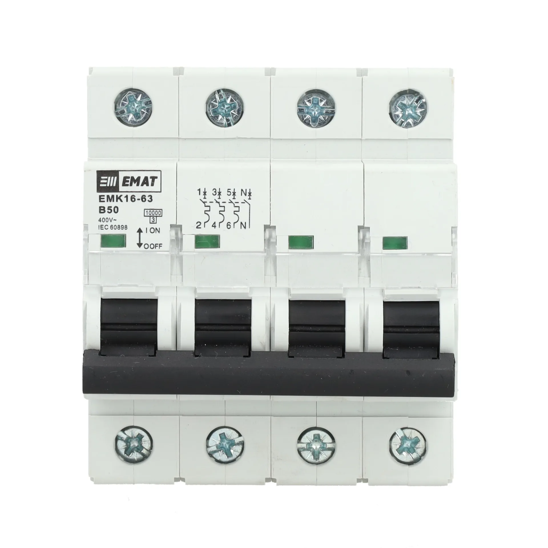 EMAT krachtgroep 3-polig+nul 50A B-kar