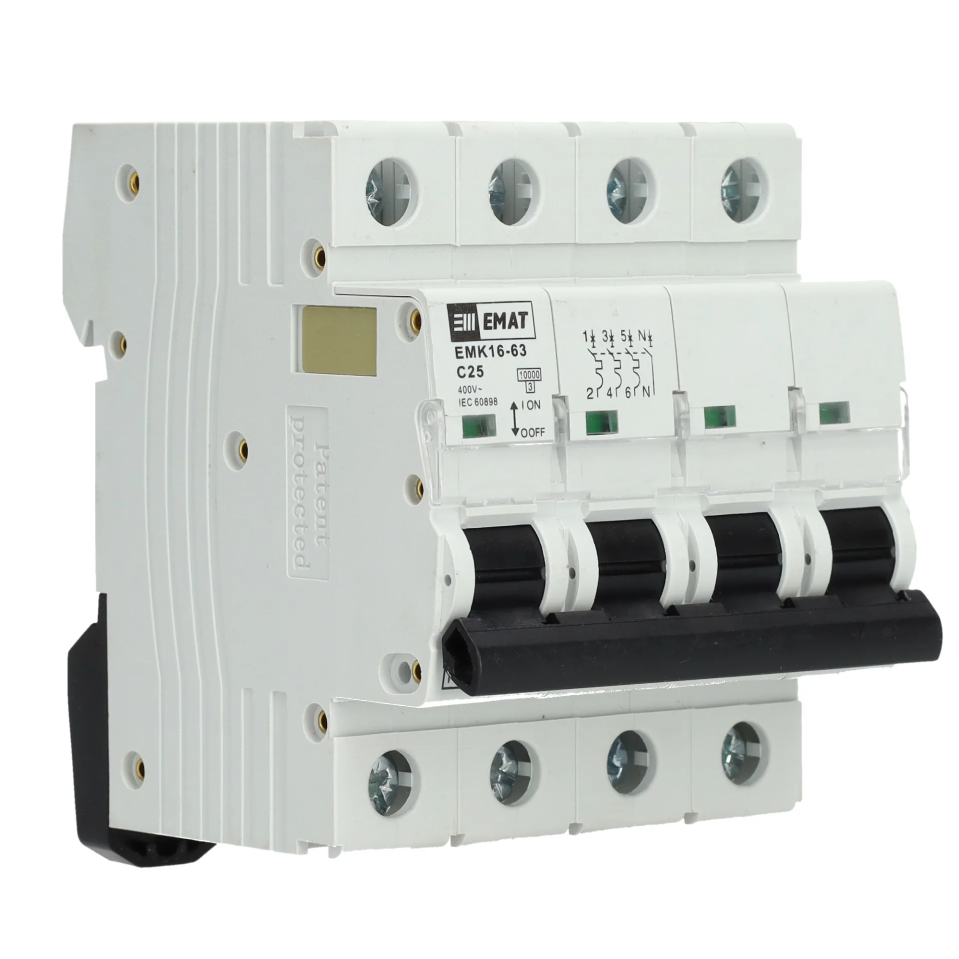 EMAT krachtgroep 3-polig+nul 25A C-kar