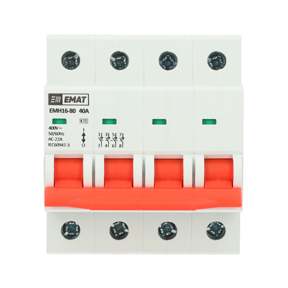 EMAT hoofdschakelaar 40A 3-fase (4P)