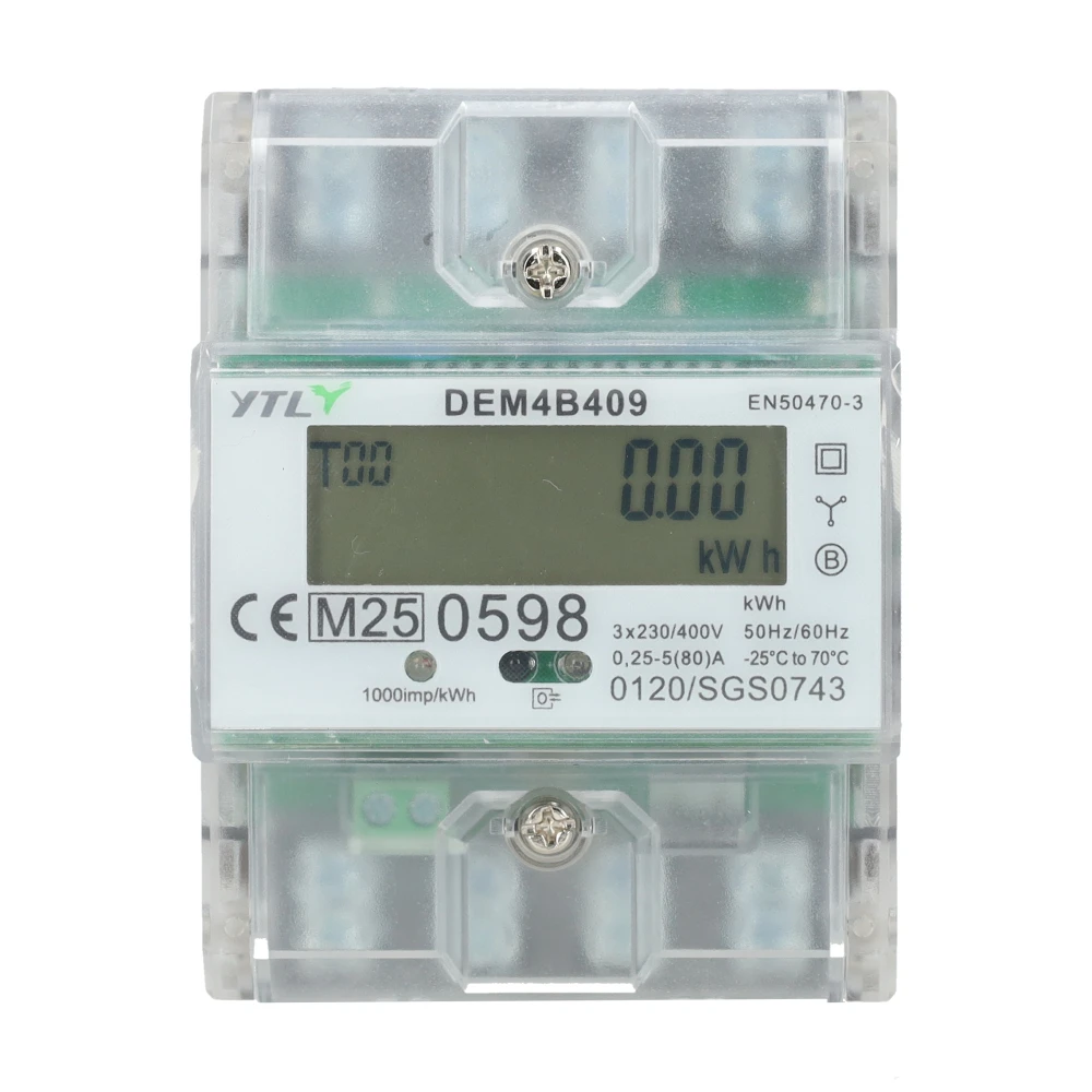 EMAT kWh meter 80A 3-fase digitaal MID