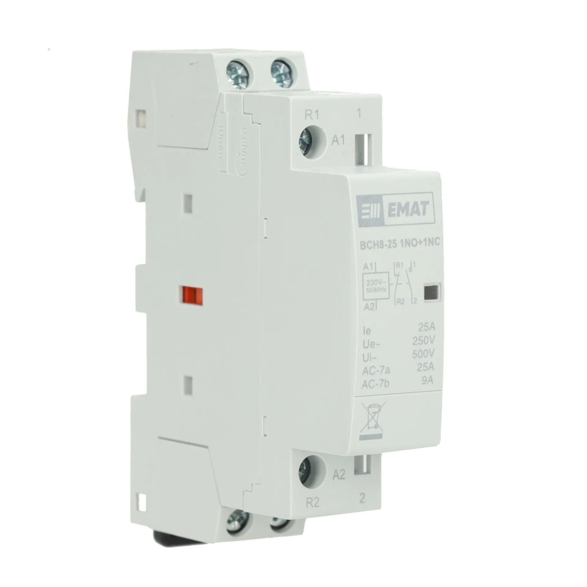 EMAT magneetschakelaar 250V 25A 1 maak en 1 verbreek