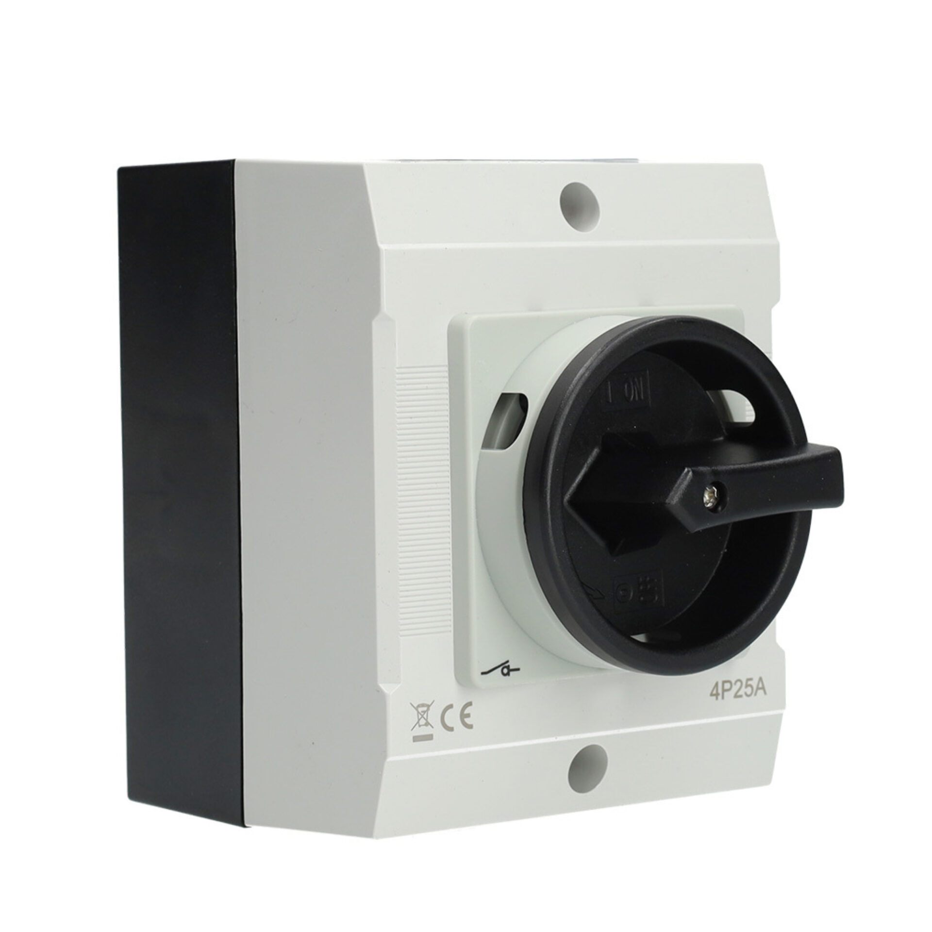 EMAT werkschakelaar 4-polig 25A zwart