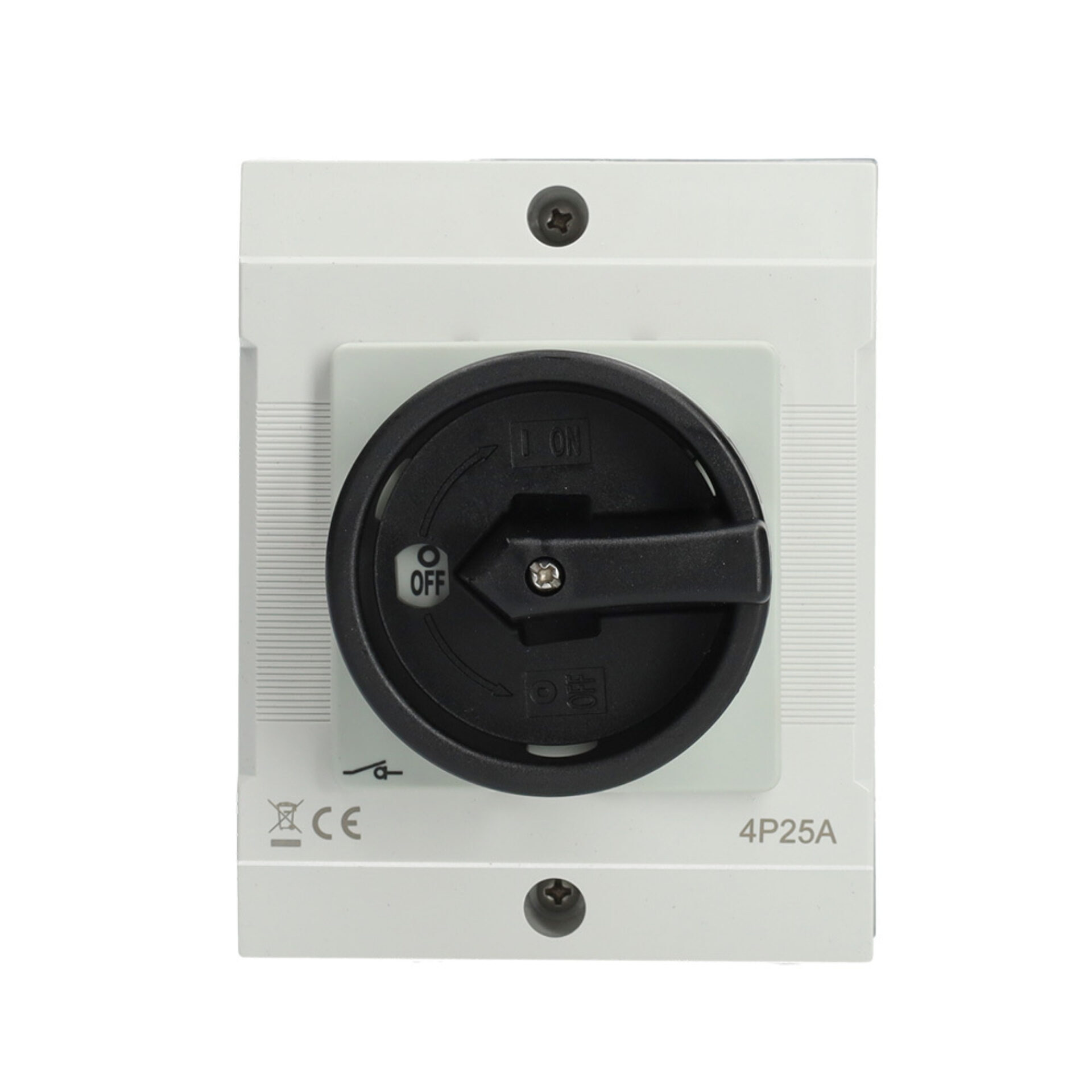 EMAT werkschakelaar 4-polig 25A zwart