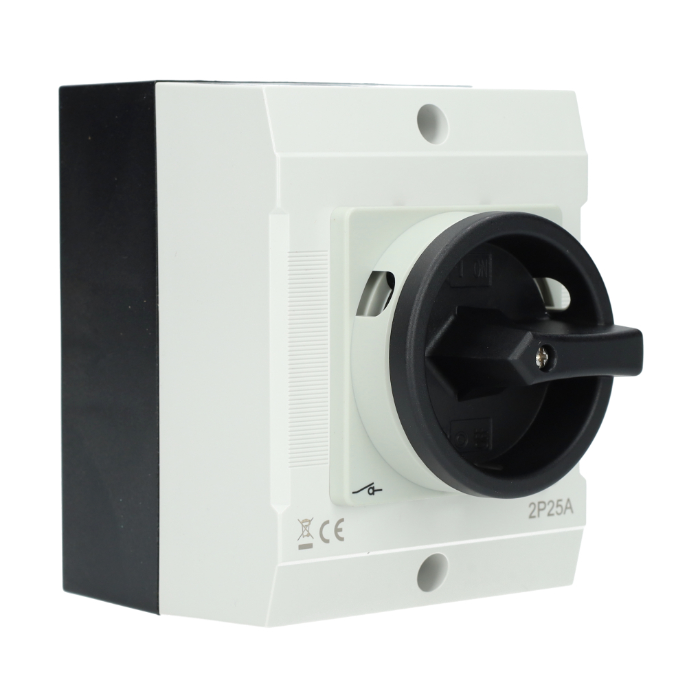 EMAT werkschakelaar 2-polig 25A zwart