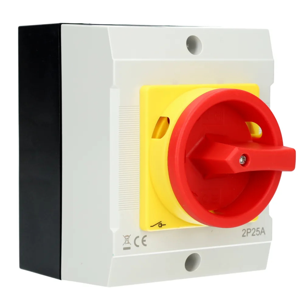 EMAT werkschakelaar 2-polig 25A rood